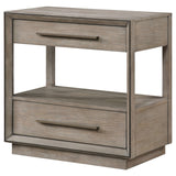 Durango 2-drawer Nightstand Bedside Table Washed Oak - Home Elegance USA