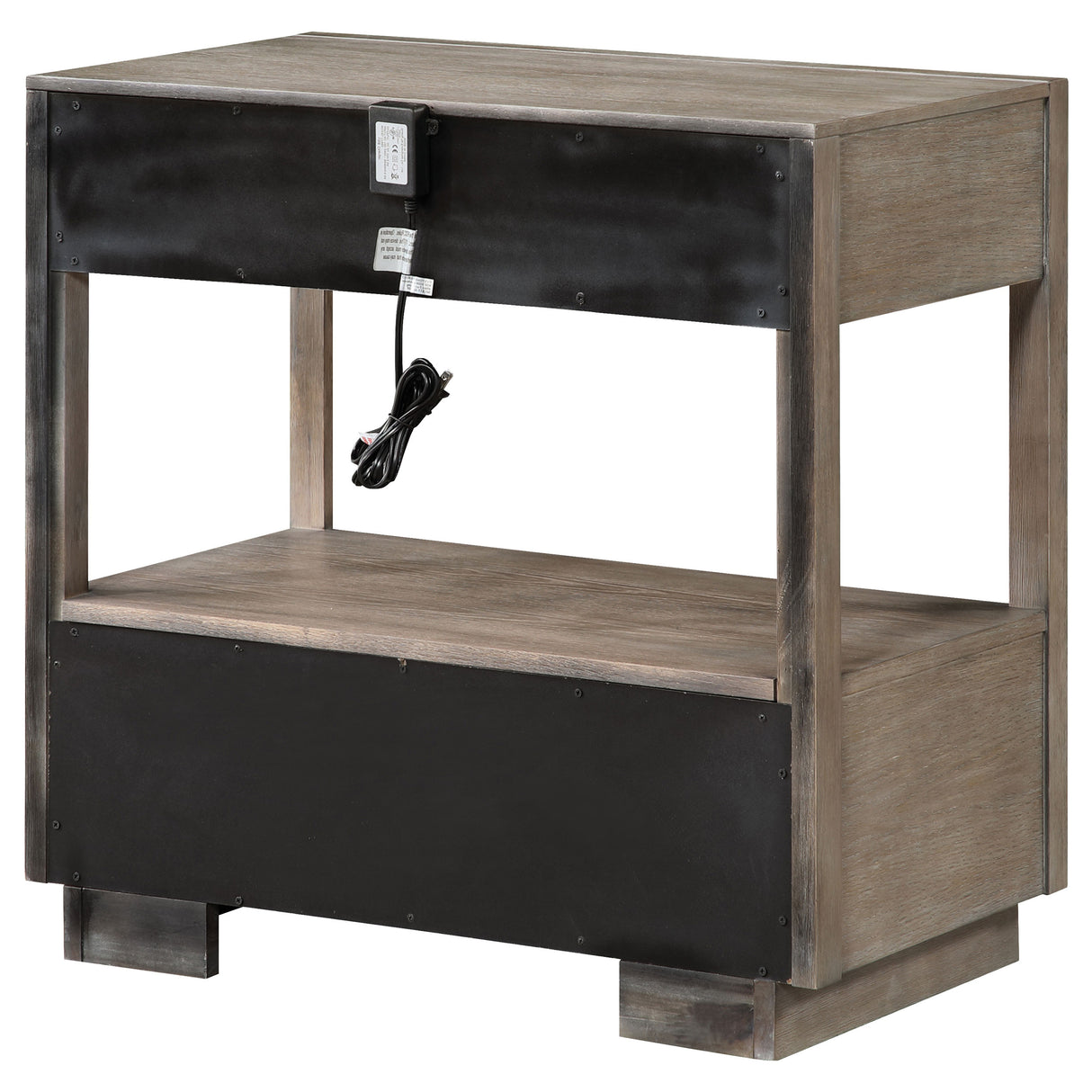 Durango 2-drawer Nightstand Bedside Table Washed Oak - Home Elegance USA