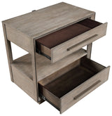Durango 2-drawer Nightstand Bedside Table Washed Oak - Home Elegance USA