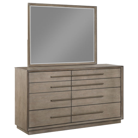 Durango 8-drawer Dresser and Mirror Washed Oak - Home Elegance USA