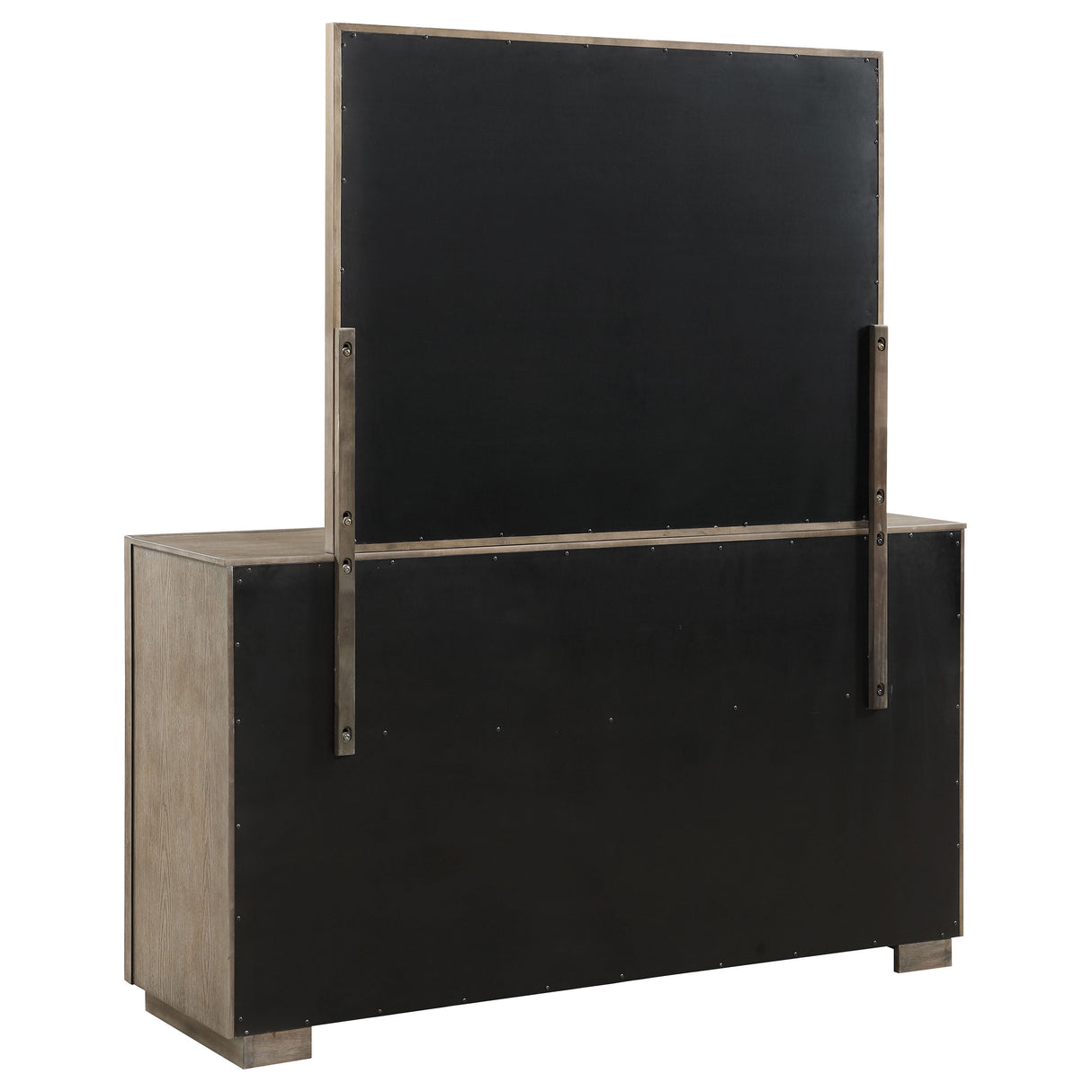 Durango 8-drawer Dresser and Mirror Washed Oak - Home Elegance USA