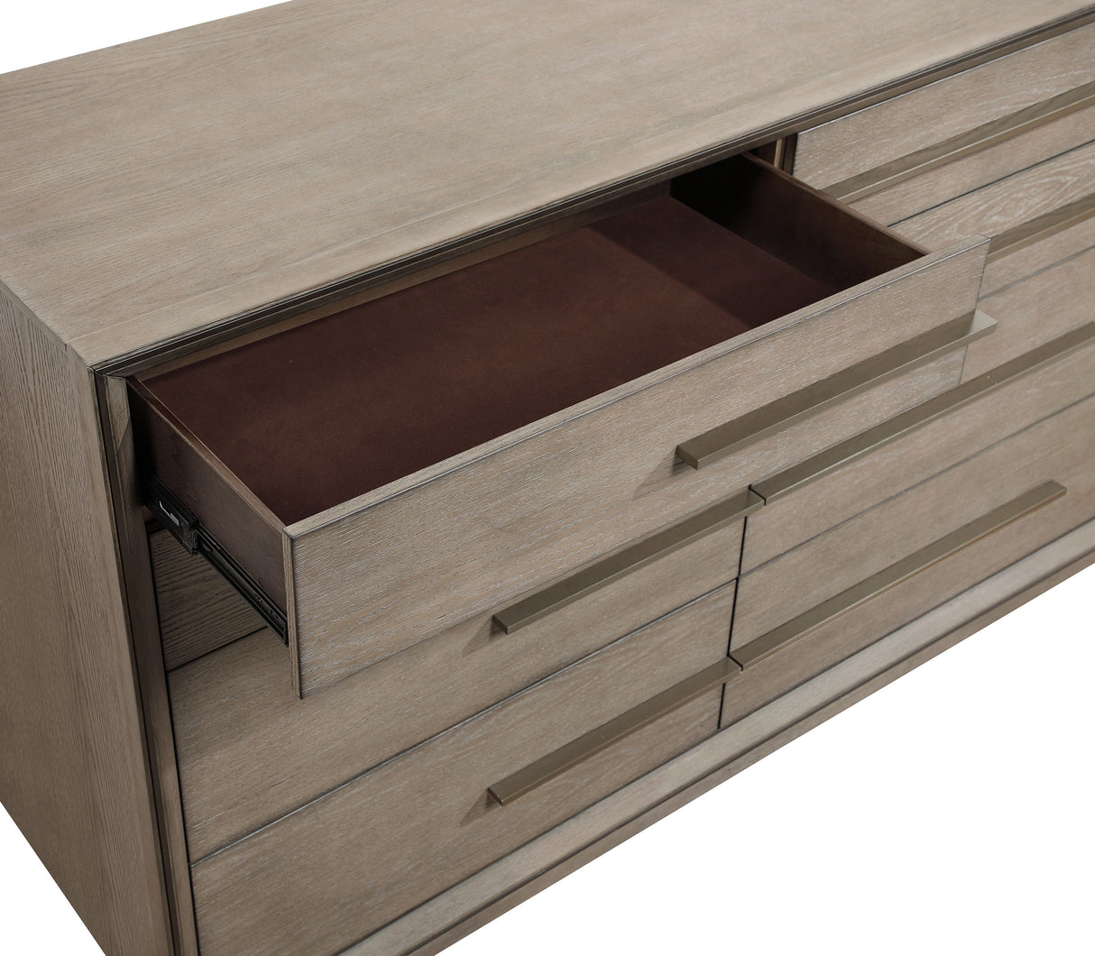 Durango 8-drawer Dresser and Mirror Washed Oak - Home Elegance USA