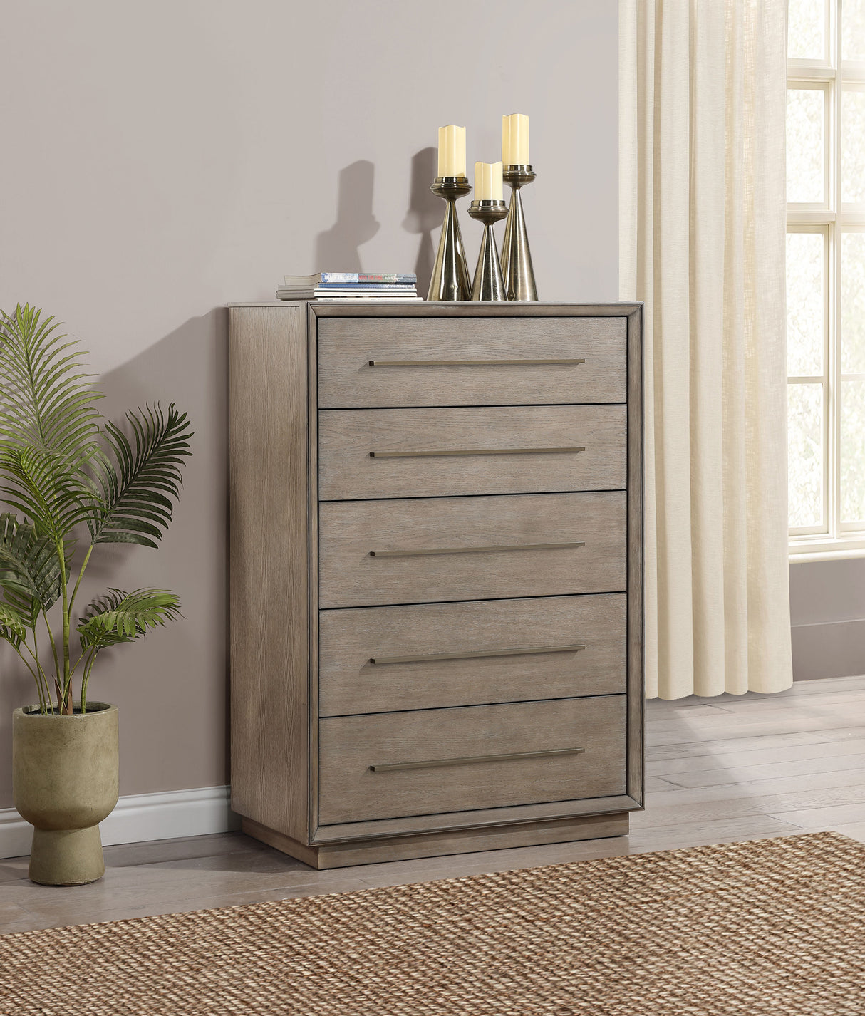 Durango 8-drawer Bedroom Chest Washed Oak - Home Elegance USA