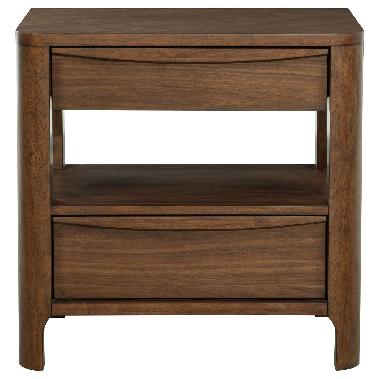 Maderia 2-drawer Nightstand Bedside Table Walnut - Home Elegance USA