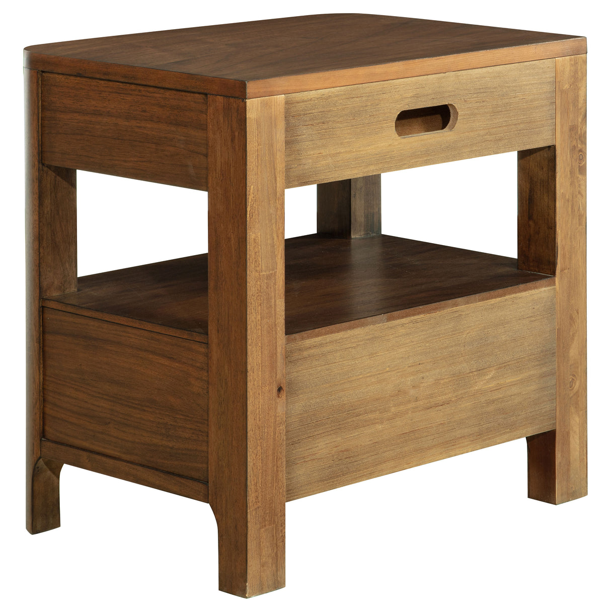 Maderia 2-drawer Nightstand Bedside Table Walnut - Home Elegance USA