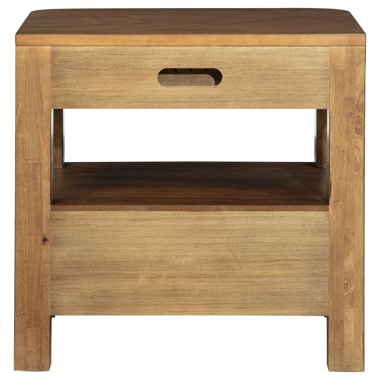 Maderia 2-drawer Nightstand Bedside Table Walnut - Home Elegance USA
