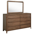 Maderia 8-drawer Dresser and Mirror Walnut - Home Elegance USA