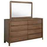Maderia 8-drawer Dresser and Mirror Walnut - Home Elegance USA