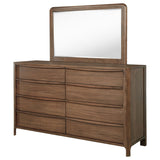 Maderia 8-drawer Dresser and Mirror Walnut - Home Elegance USA