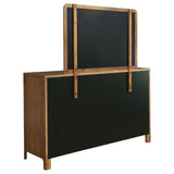 Maderia 8-drawer Dresser and Mirror Walnut - Home Elegance USA