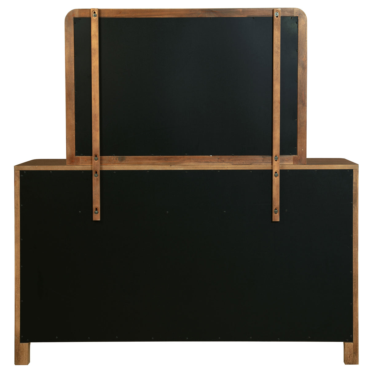 Maderia 8-drawer Dresser and Mirror Walnut - Home Elegance USA