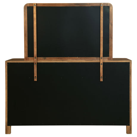 Maderia 8-drawer Dresser and Mirror Walnut - Home Elegance USA