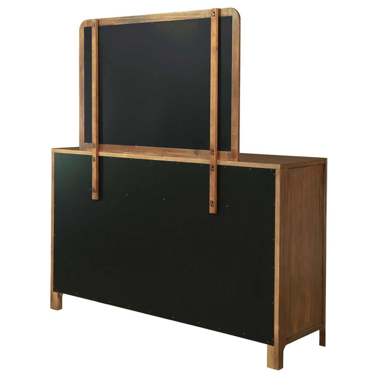 Maderia 8-drawer Dresser and Mirror Walnut - Home Elegance USA