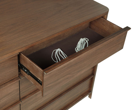 Maderia 8-drawer Dresser and Mirror Walnut - Home Elegance USA