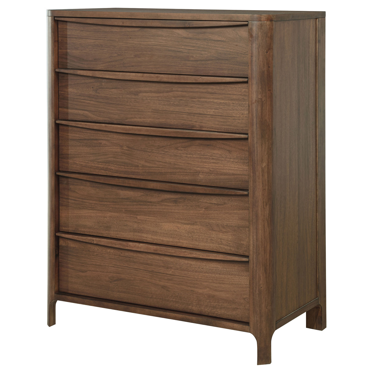 Maderia 5-drawer Chest of Drawers Walnut - Home Elegance USA