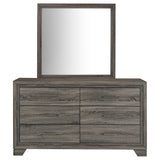 Wright 6-drawer Dresser and Mirror Brown Oak - Home Elegance USA