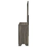 Wright 6-drawer Dresser and Mirror Brown Oak - Home Elegance USA