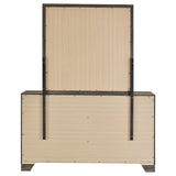 Wright 6-drawer Dresser and Mirror Brown Oak - Home Elegance USA