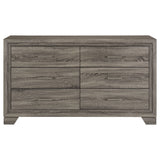 Wright 6-drawer Dresser Cabinet Brown Oak - Home Elegance USA