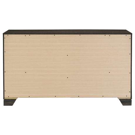 Wright 6-drawer Dresser Cabinet Brown Oak - Home Elegance USA