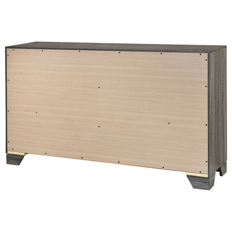 Wright 6-drawer Dresser Cabinet Brown Oak - Home Elegance USA