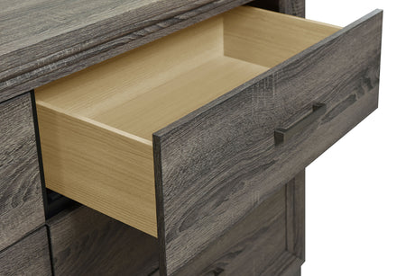 Wright 6-drawer Dresser Cabinet Brown Oak - Home Elegance USA