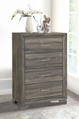 Wright 4-drawer Chest of Drawers Brown Oak - Home Elegance USA
