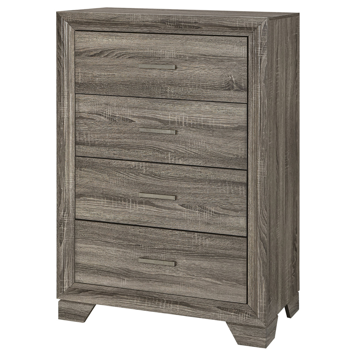 Wright 4-drawer Chest of Drawers Brown Oak - Home Elegance USA