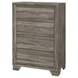 Wright 4-drawer Chest of Drawers Brown Oak - Home Elegance USA
