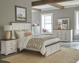 Eastern King Bed 4 Pc Set - Hillcrest 4-piece Eastern King Bedroom Set Distressed White