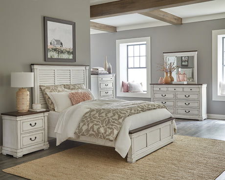 Eastern King Bed 4 Pc Set - Hillcrest 4-piece Eastern King Bedroom Set Distressed White