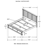 Queen Bed - Hillcrest Wood Queen Panel Bed Distressed White