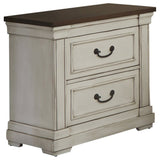 Nightstand - Hillcrest 2-drawer Nightstand Dark Rum and White