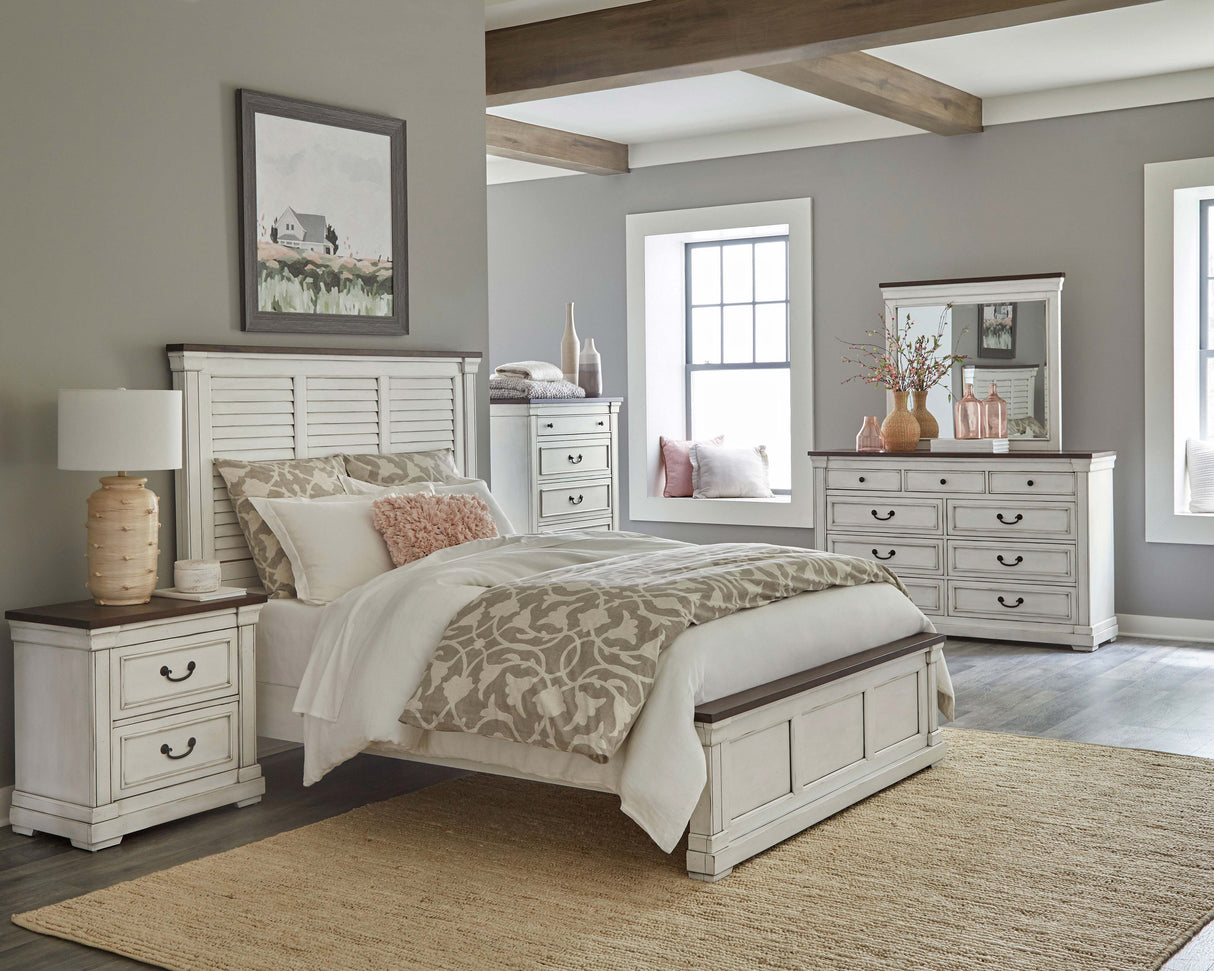 Dresser With Mirror - Hillcrest 9-drawer Dresser with Mirror Dark Rum and White