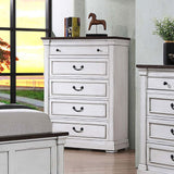 Chest - Hillcrest 5-drawer Chest Dark Rum and White