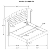 Eastern King Bed 4 Pc Set - Melody 4-piece Eastern King Bedroom Set Pacific Blue