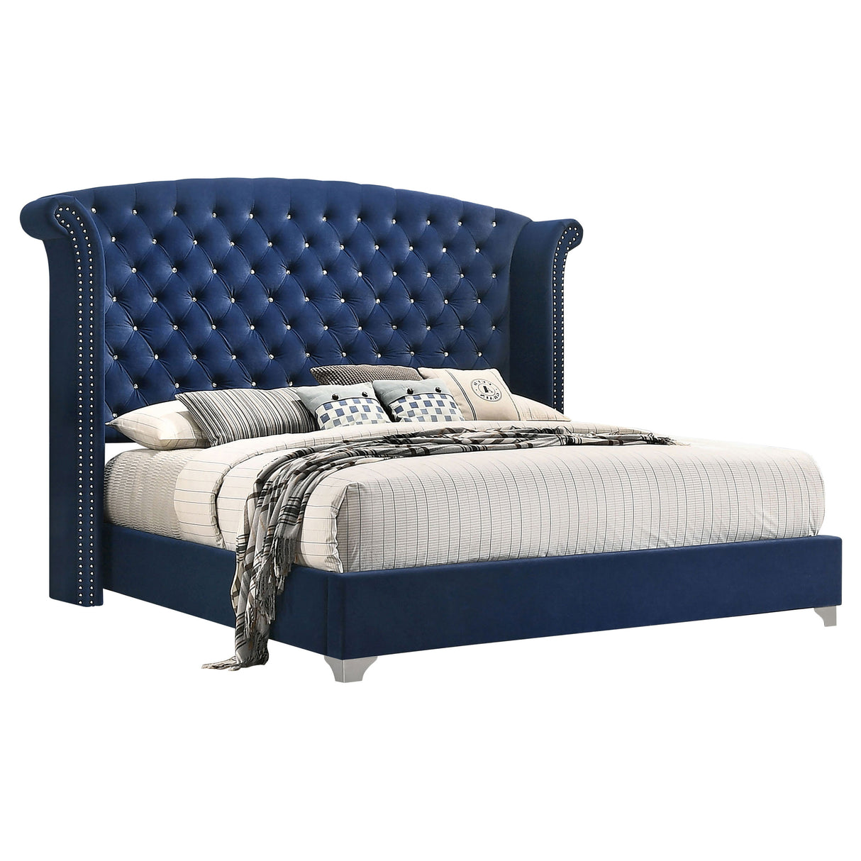 California King Bed 4 Pc Set - Melody 4-piece California King Bedroom Set Pacific Blue