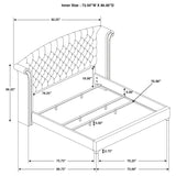 California King Bed 4 Pc Set - Melody 4-piece California King Bedroom Set Pacific Blue