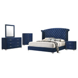 Queen Bed 5 Pc Set - Melody 5-piece Queen Bedroom Set Pacific Blue