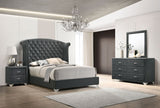 Eastern King Bed 4 Pc Set - Melody 4-piece Eastern King Bedroom Set Grey