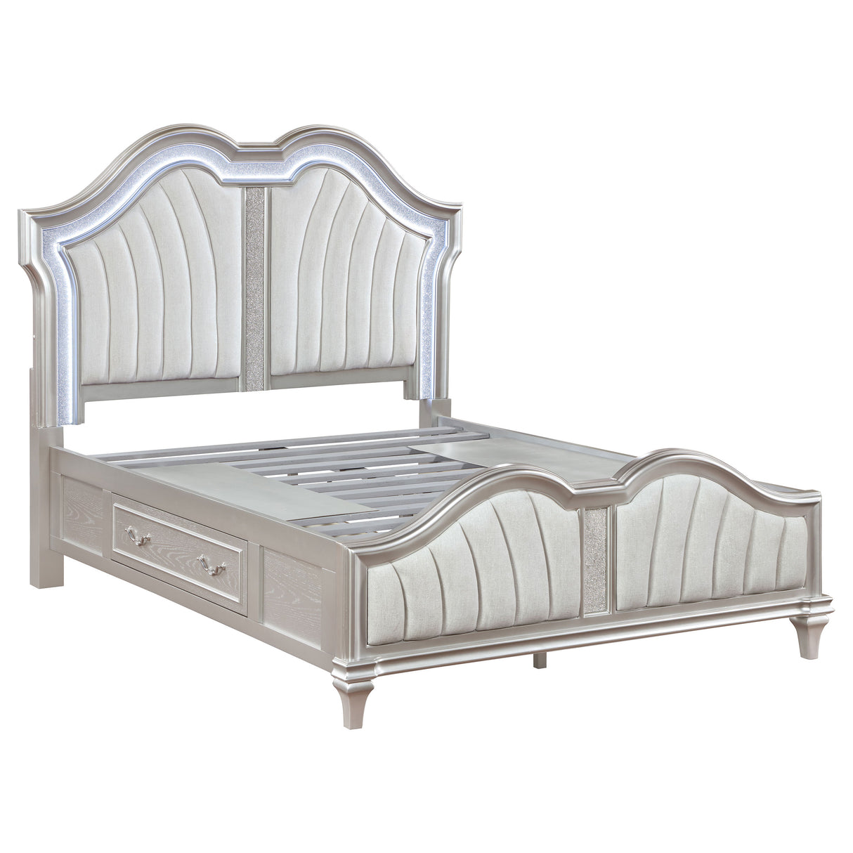 Eastern King Bed 4 Pc Set - Evangeline 4-piece Eastern King Bedroom Set Silver Oak