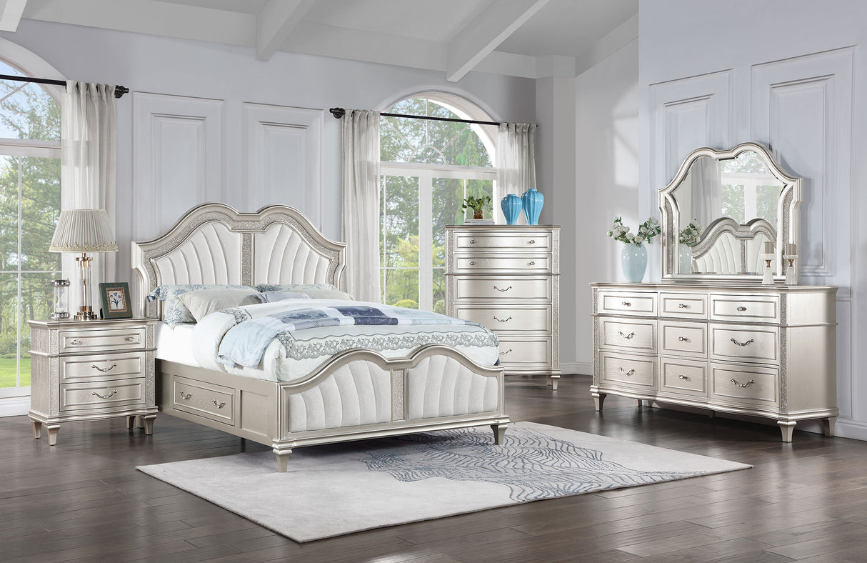 Queen Bed 5 Pc Set - Evangeline 5-piece Queen Bedroom Set Silver Oak