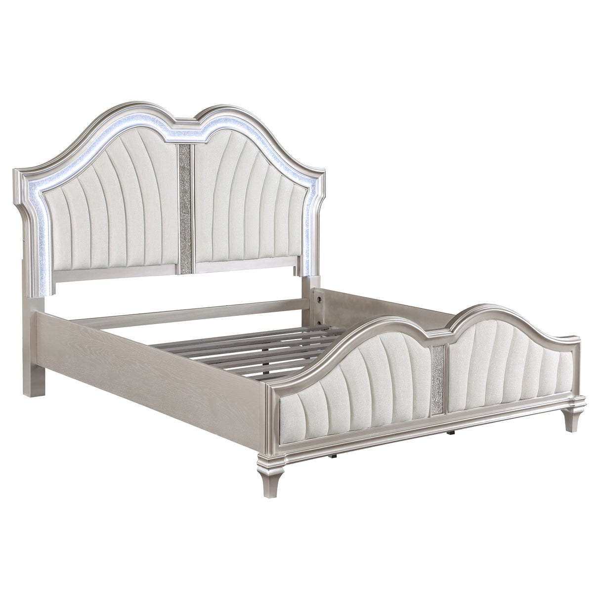 Eastern King Bed 4 Pc Set - Evangeline 4-piece Eastern King Bedroom Set Silver Oak