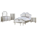 Queen Bed 5 Pc Set - Evangeline 5-piece Queen Bedroom Set Silver Oak