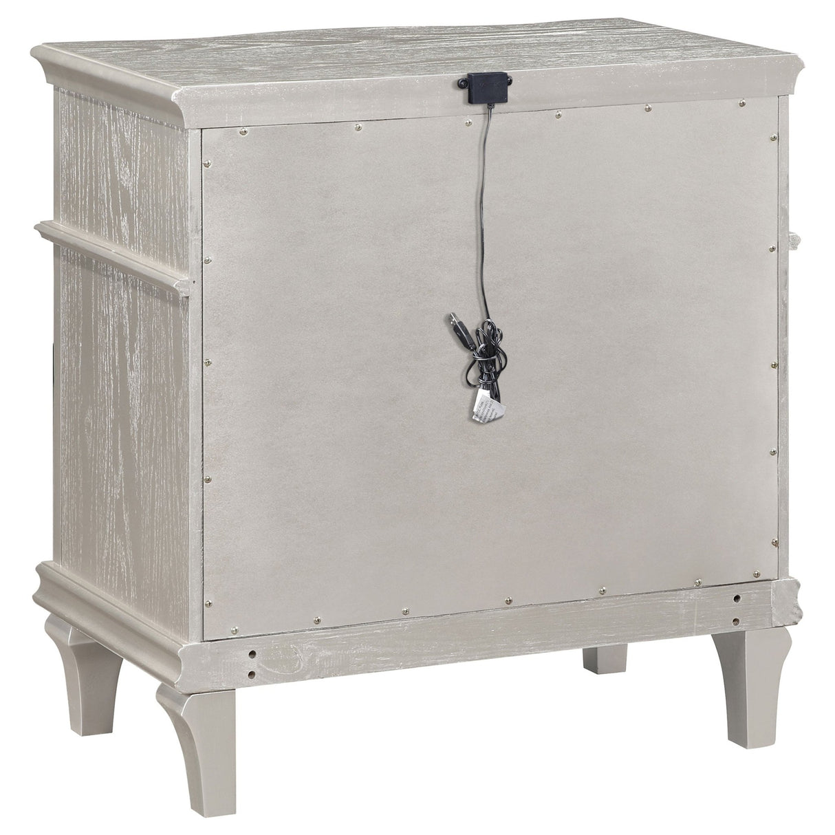 Nightstand - Evangeline 3-drawer Nightstand Silver Oak