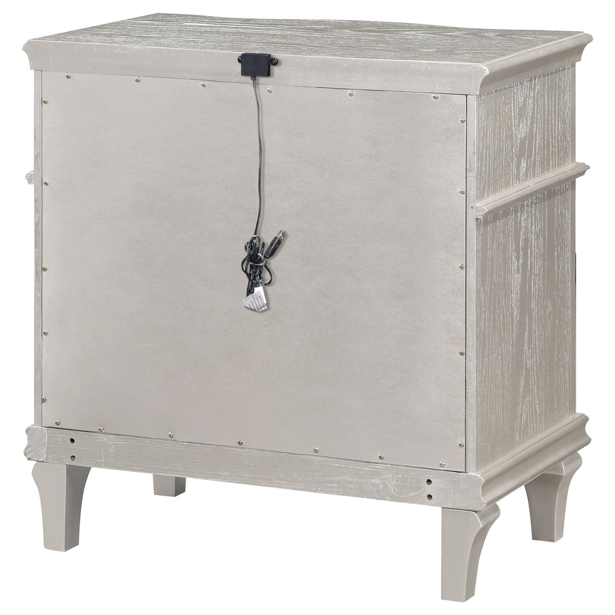 Nightstand - Evangeline 3-drawer Nightstand Silver Oak