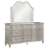 Dresser With Mirror - Evangeline 9-drawer Dresser with Mirror Silver Oak