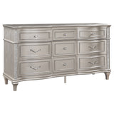 Dresser - Evangeline 9-drawer Dresser Silver Oak