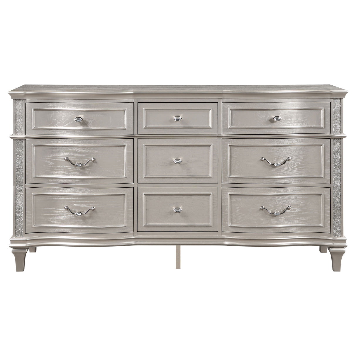 Dresser - Evangeline 9-drawer Dresser Silver Oak