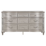 Dresser - Evangeline 9-drawer Dresser Silver Oak